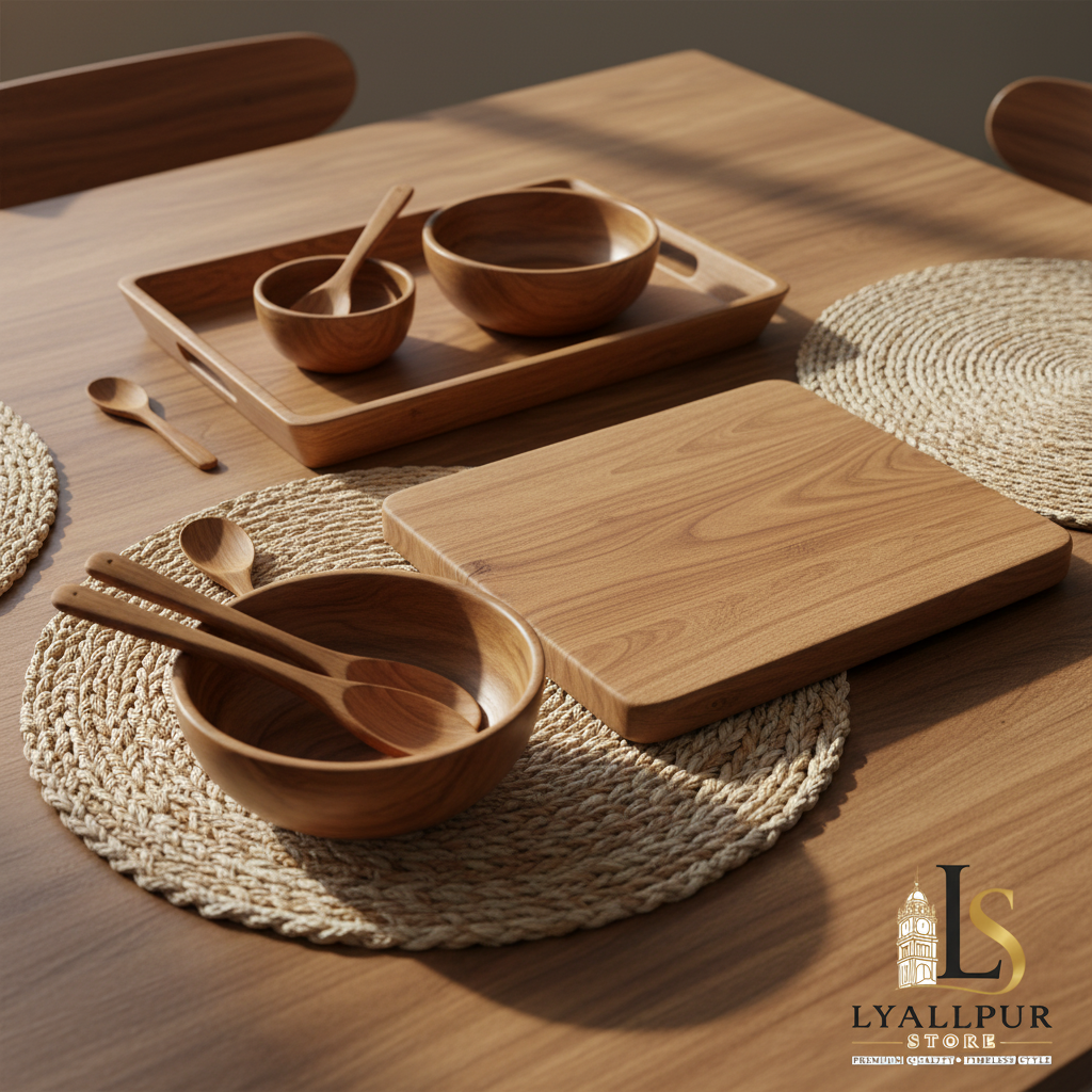 Home & Kitchen Wooden with Logo