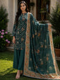 Lawn 2026 Dark Teal Embroidered Luxury 3 Piece Suit