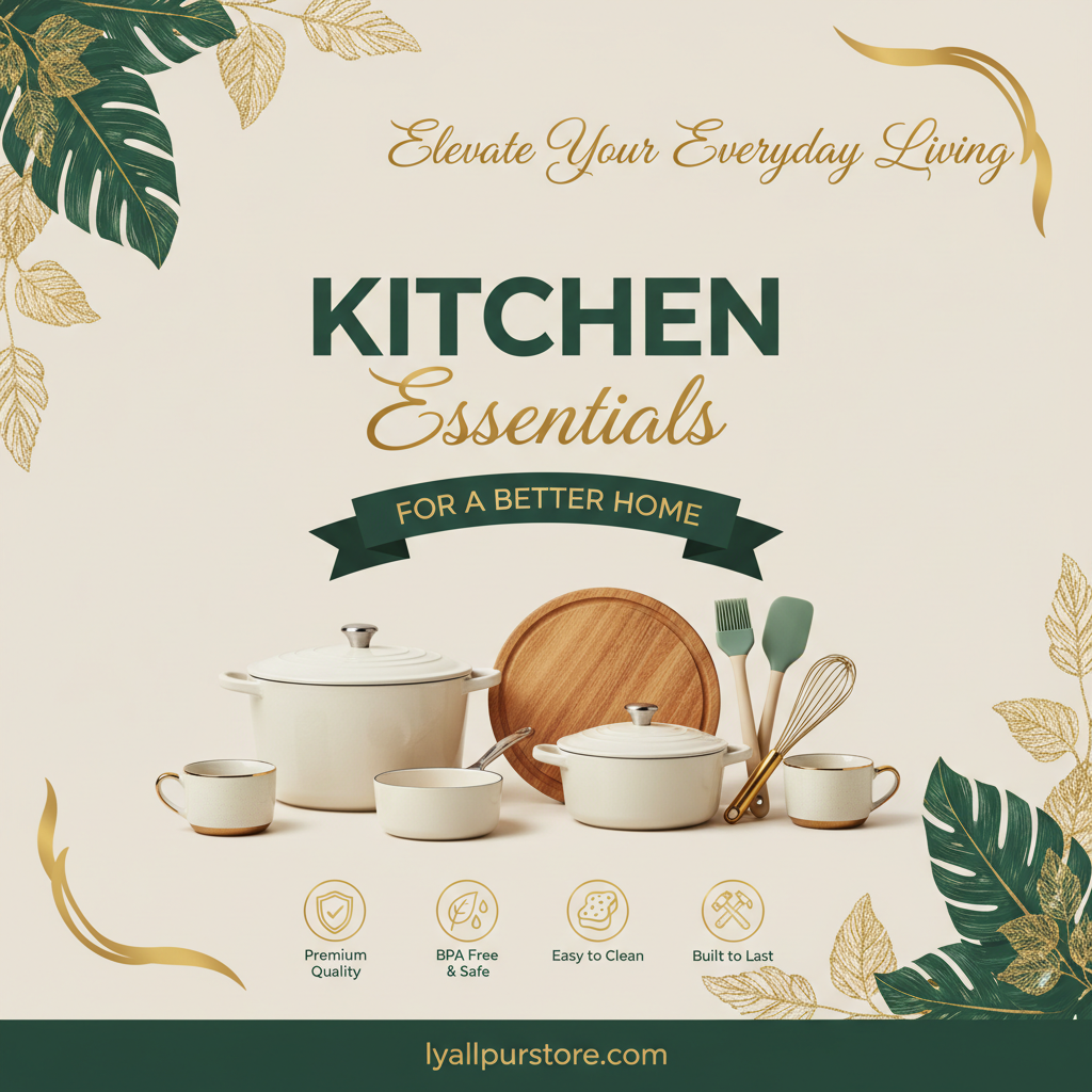 Kitchen Essentials Square Banner