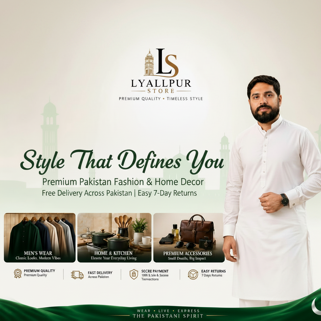Lyallpur Store Banner with Model